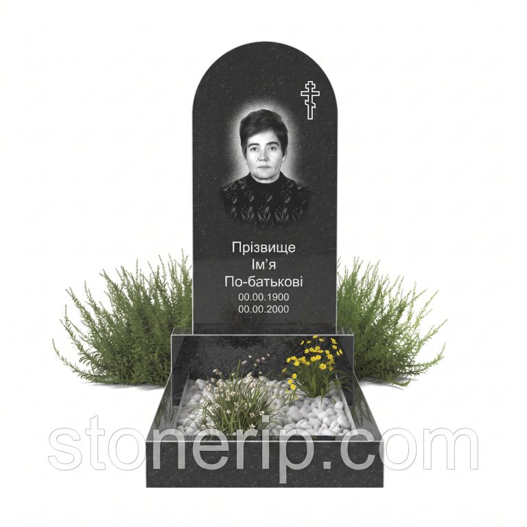 Бюджетний пам’ятник із граніту БЖ011