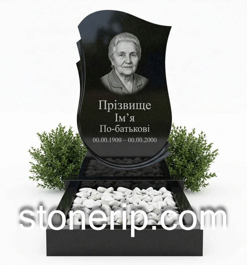 Пам’ятник з граніту на могилу для чоловіка ОДН-075